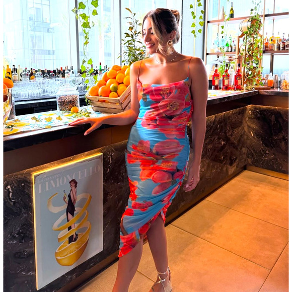 ZARA BLOGGER FAVE!!! Ruched Asymmetric Dress NWT - Picture 11 of 16